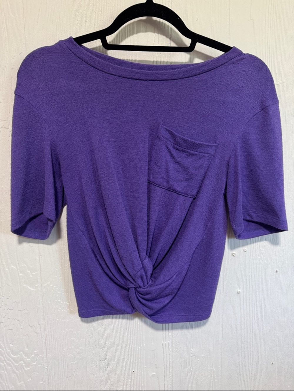 Wilfred Purple Twist-Knot Crop Top
